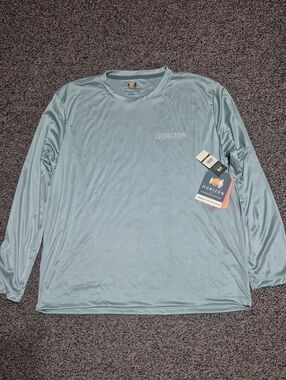 Horizon Men's Long-Sleeve Performance Tee in Aqua